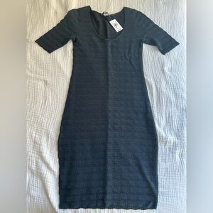 NEW Saks Fifth Avenue Knit Black Dress